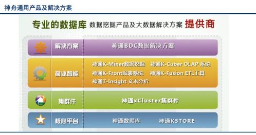国内外市场上数据库系统的主要产品及其功能概览